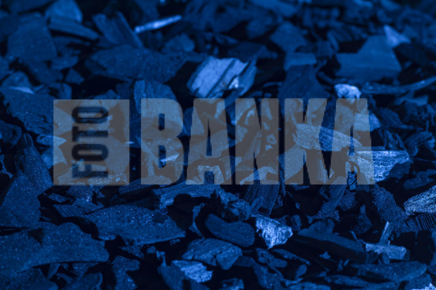 Natural black charcoal with a blue tint