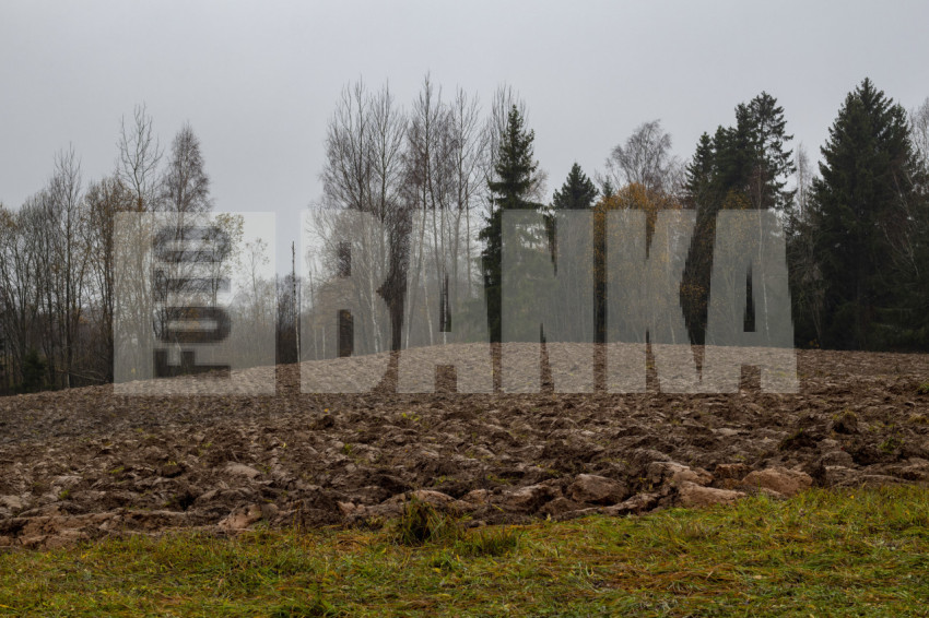 Plowed field in Latvia in autumn